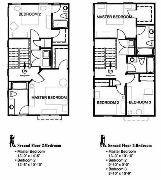 Floor plans and elevations for Garrison Greene, new construction