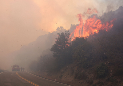 Sheep Canyon Wild Fire In California